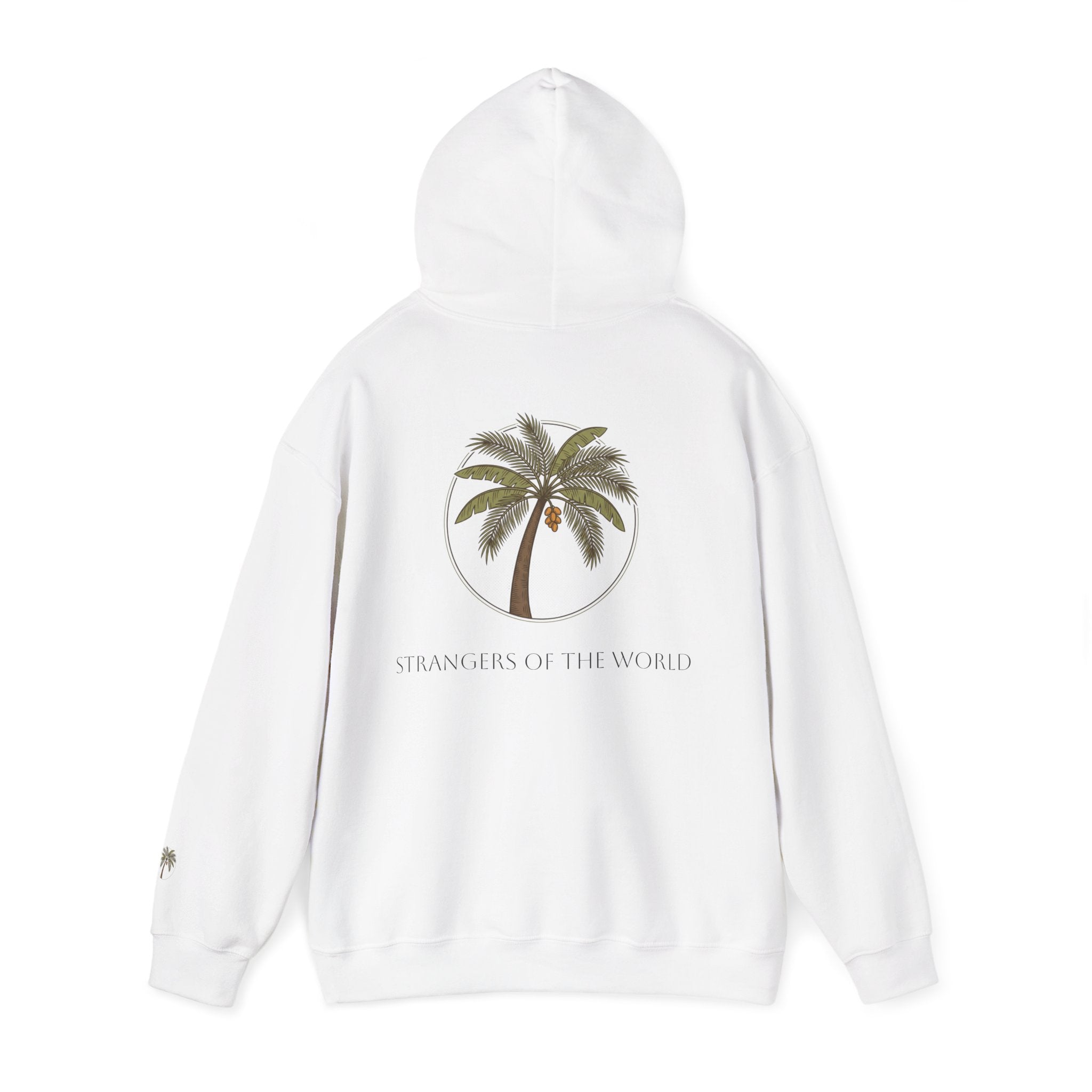 Palm Tree Hoodie — "Ghurbah Al Dunya / A Stranger in the World" Hooded Sweatshirt