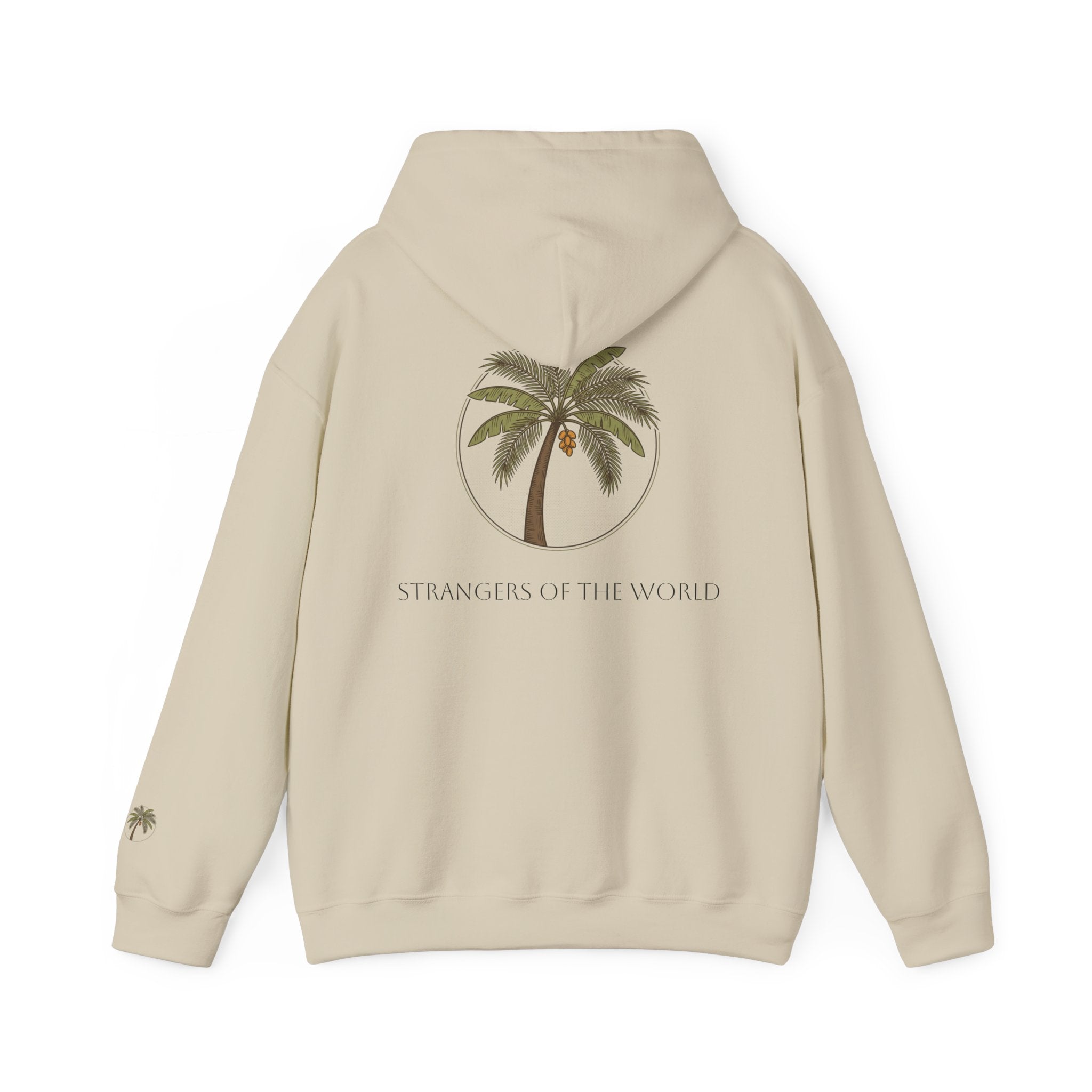Palm Tree Hoodie — "Ghurbah Al Dunya / A Stranger in the World" Hooded Sweatshirt