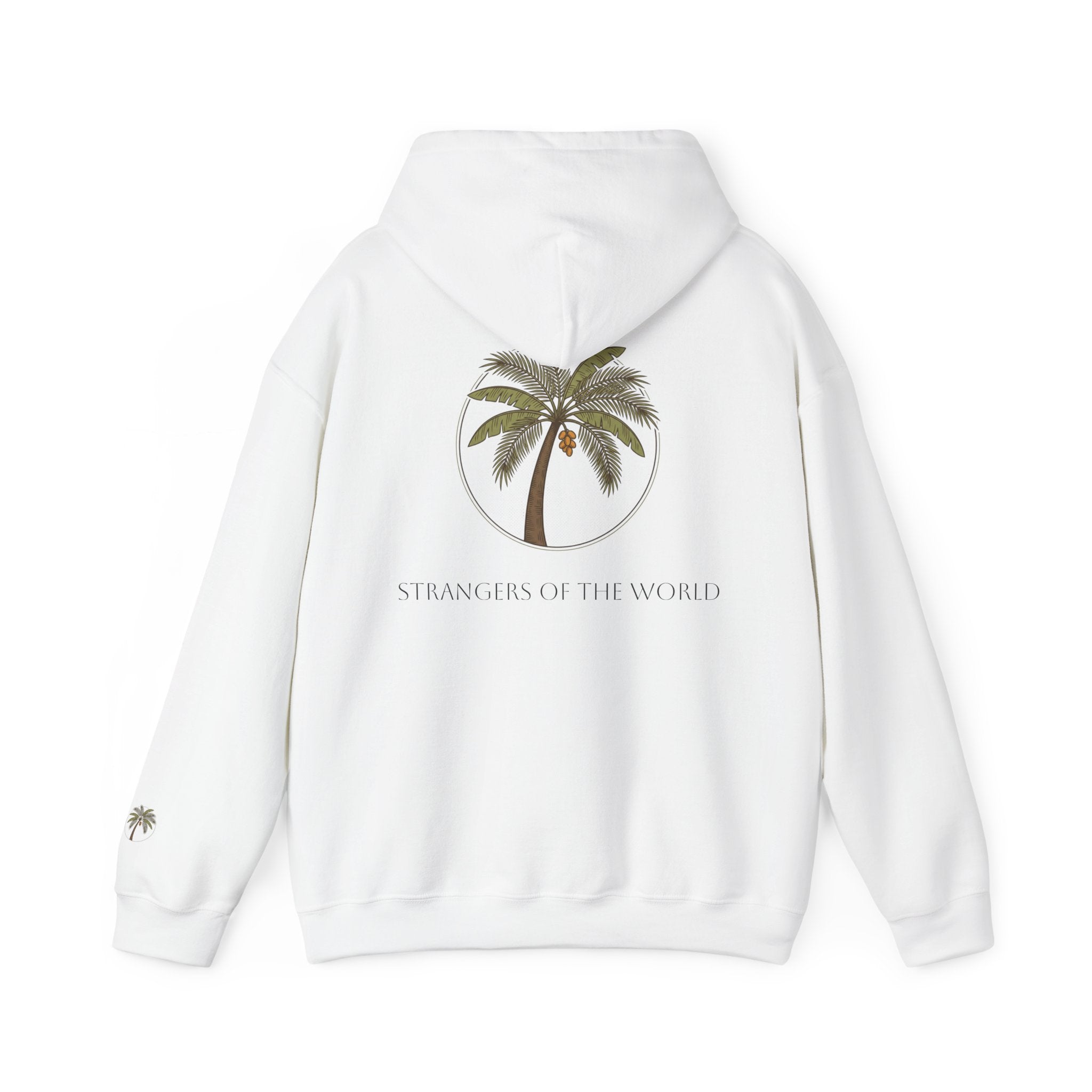 Palm Tree Hoodie — "Ghurbah Al Dunya / A Stranger in the World" Hooded Sweatshirt